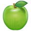 WhatsApp зелене яблуко U+1F34F