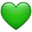 Зелене серце Whatsapp U+1F49A