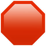 восьмикутний червоний знак