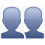 Силует бюстів емоджі U+1F465 Силует бюстів емоджі U+1F465