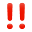Подвійний знак оклику U+203C Подвійний знак оклику U+203C