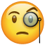 емоджі з моноклем U+1F9D0 емоджі з моноклем U+1F9D0