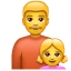 Чоловік-донька U+1F468 U+1F467 Чоловік-донька U+1F468 U+1F467