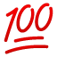 100 відсотків U+1F4AF 100 відсотків U+1F4AF