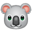 коала смайл U+1F428 коала смайл U+1F428