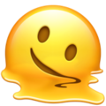 Емодзі з танучим обличчям U+1FAE0 Емодзі з танучим обличчям U+1FAE0