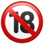 18 емоджі U+1F51E 18 емоджі U+1F51E