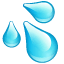 Три краплі води U+1F4A6 Три краплі води U+1F4A6