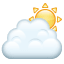 Хмара з емоціями сонця U+26C5 Хмара з емоціями сонця U+26C5