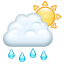 Сонце з дощем U+1F326 Сонце з дощем U+1F326